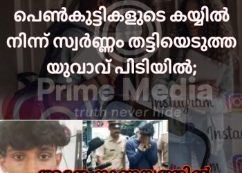 ഇൻസ്റ്റഗ്രാമിലൂടെ പരിചയപ്പെട്ട പെൺകുട്ടികളുടെ കയ്യിൽ നിന്ന് സ്വർണ്ണം തട്ടിയെടുത്ത യുവാവ് പിടിയിൽ;