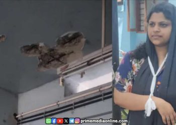 നെടുമങ്ങാട് ജില്ലാ ആശുപത്രിയിൽ കോൺക്രീറ്റ് പാളി അടർന്നുവീണ് യുവതിയുടെ കൈയ്ക്ക് പരുക്ക്.